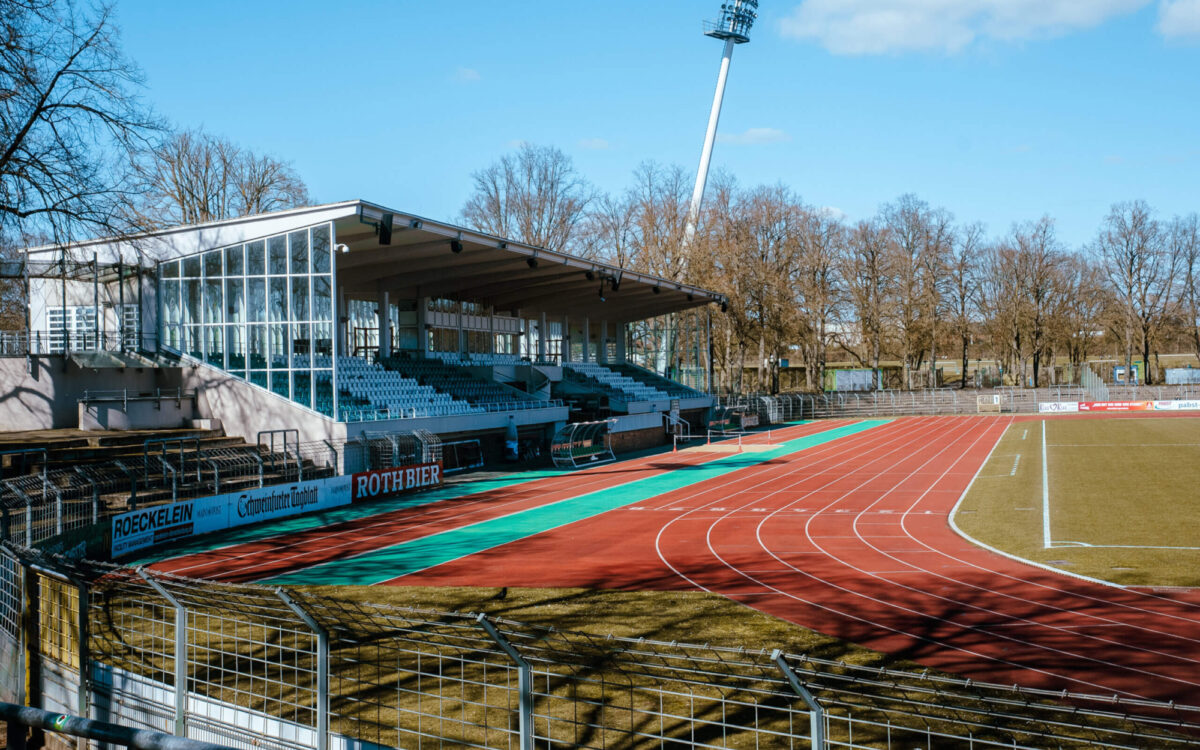 Das Sachs-Stadion in Schweinfurt Das Sachs-Stadion in Schweinfurt