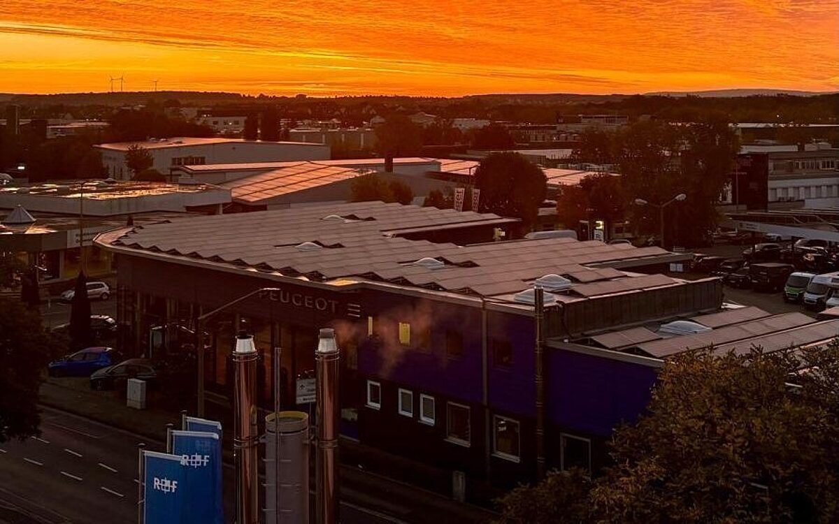 Schweinfurter hafen bei sonnenuntergang jpg
