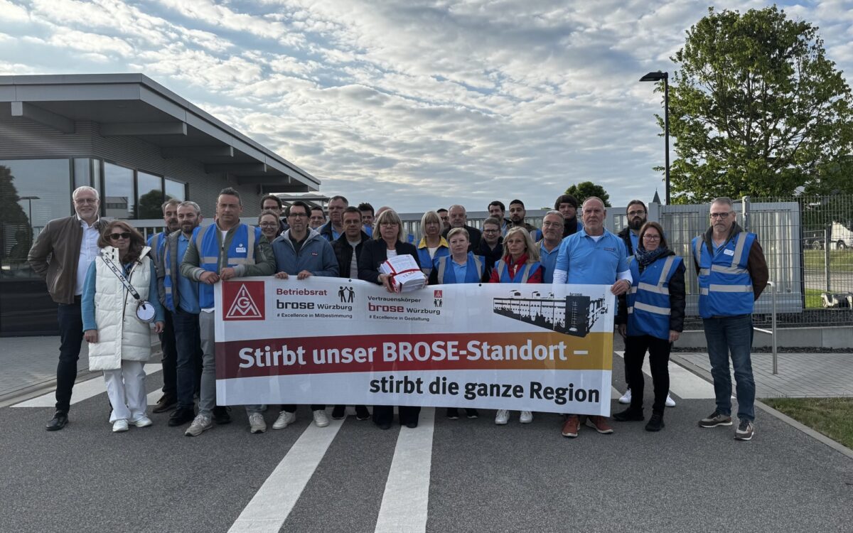 Eine Delegation aus Würzburg am Brose-Werk in Bamberg Eine Delegation aus Würzburg am Brose-Werk in Bamberg
